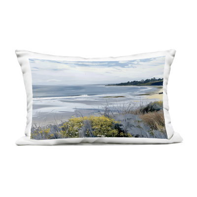 Reflections Of Blue Outdoor Printed Pillow design by Irena Orlov
