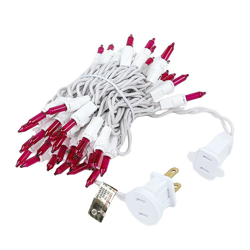 Mini-chaîne pour l’extérieur 11'50 ampoules Pirtle, Rose, blanc