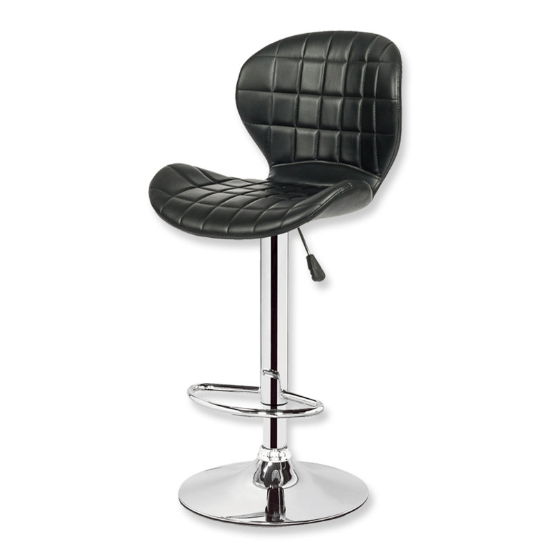Tabouret tournant à hauteur réglable Hollowell, Noir