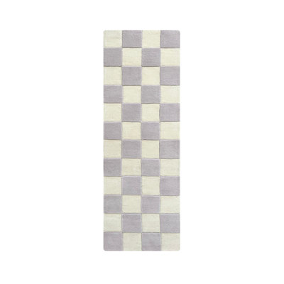 CHECKERBOARD Hand Loomed Wool Checkered Area Rug