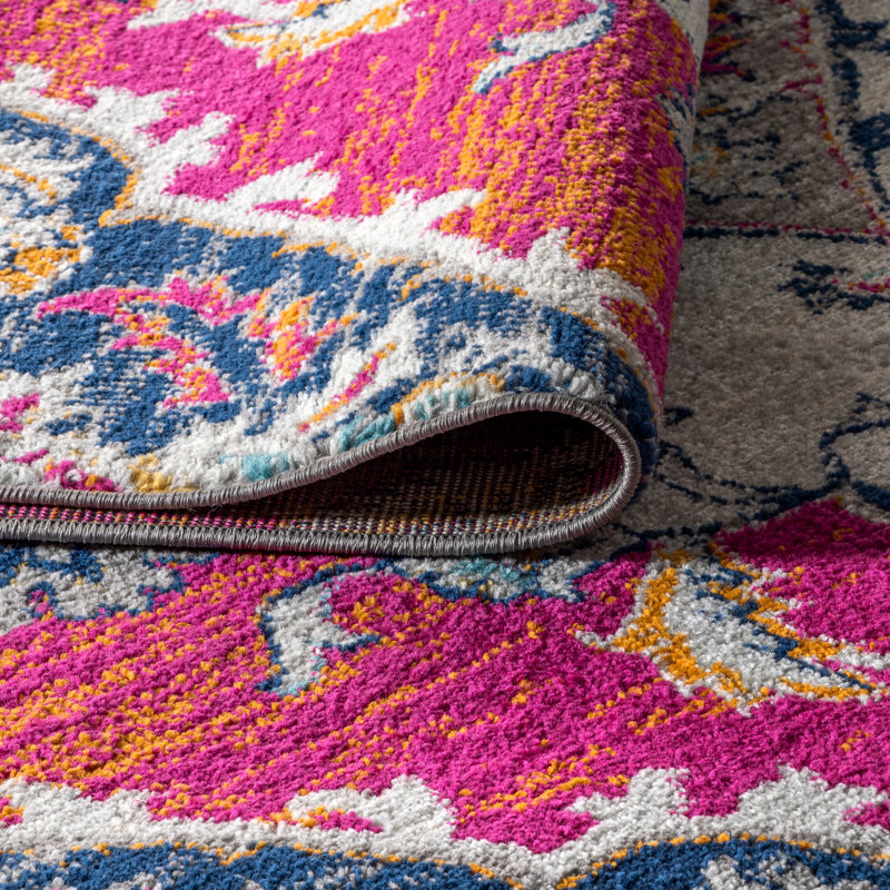 Lathan Bohemian FLAIR Boho Vintage Medallion Multi Rug, Runner 2'3" x 8'
