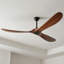 Ventilateur de plafond en noyer massif 72 pouces à 3 pales Latitude Run® sans lumière - télécommande, moteur à courant continu, intérieur / extérieur / patio-1115238637-1109283312