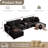 6 Piece Modular U - Shaped Sectional Sofa 163'' Oversized Couch With Storage Ottoman And Console
