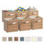 Ensemble de 6 bacs de rangement pliables de 12 pouces, 6 bacs de rangement pour garde-robe et boîte de rangement pour les jouets - brun