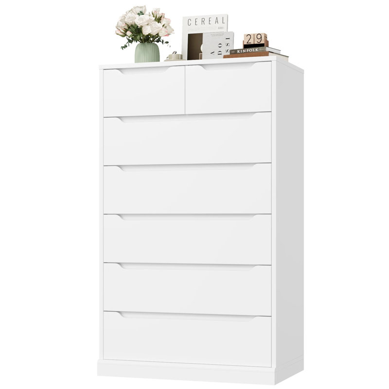 Commode 7 tiroirs, Blanc