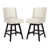 Antique White Faux Leather Seat/Espresso Frame