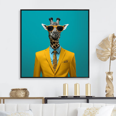 Jaune avec girafe I