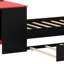 Structure de lit de jour polyvalente en bois avec couchette, bureau, lumières DEL et charge USB-916210488