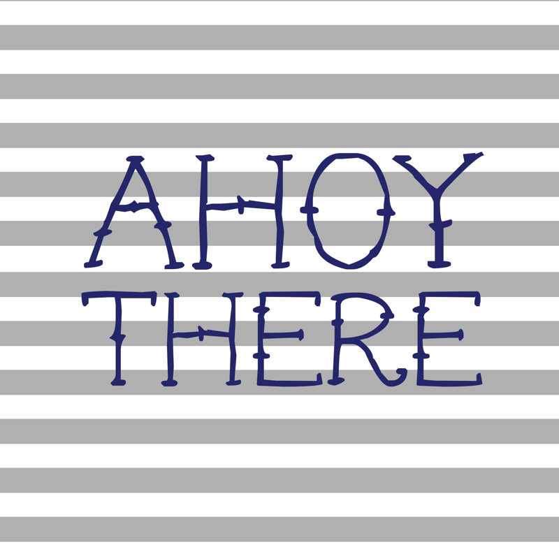 Ahoy There Stripes 2 - Wrapped Canvas Print, 91cm H x 91cm W x 3.8cm D