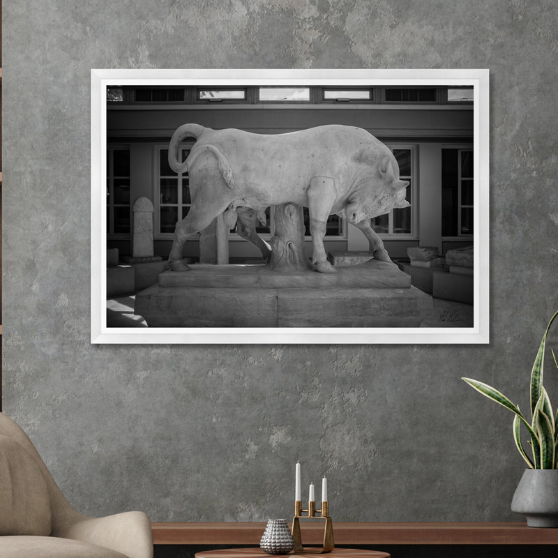 Marbre bull, Cadre blanc, H 35,5 po x l 54,75 po x P 1,5 po