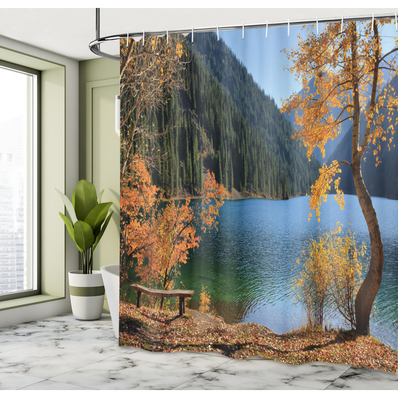 Clovis Shower Curtain with Hooks Included, 84" H x 69" W