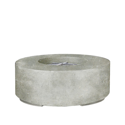 Fire Pit Round Cylinder 36in Limestone Ng (lp Kit Included)