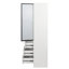 Armoire de rangement de 70,87 po de hauteur avec porte en verre et 3 tiroirs - Unité étroite pour la salle de bain, le salon et la cuisine | Idée cadeau