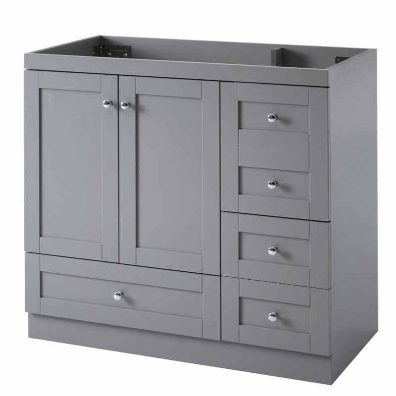 [Cabinet seulement] Meuble-lavabo gris de 36 po (lavabo non inclus)