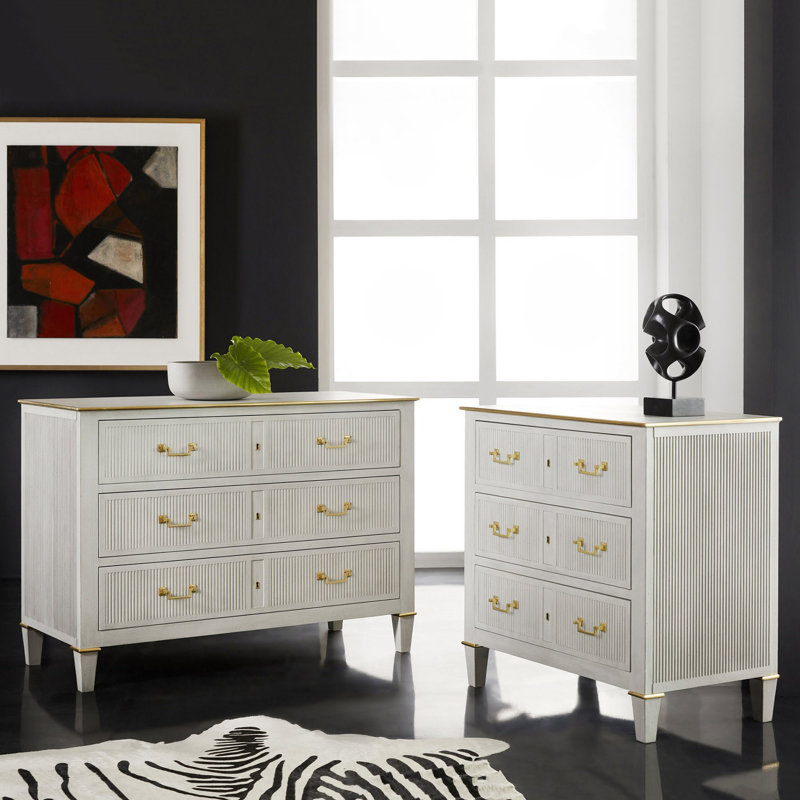 Commode 3 tiroirs Modern, Gris