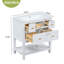 Ensemble de meuble-lavabo simple 30 po avec 5 tiroirs, ensemble de meuble-lavabo autoportant avec cadre en bois massif 30 po-107087877