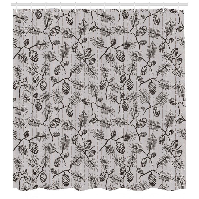 Shower Curtain with Hooks Included, 75" H x 69" W