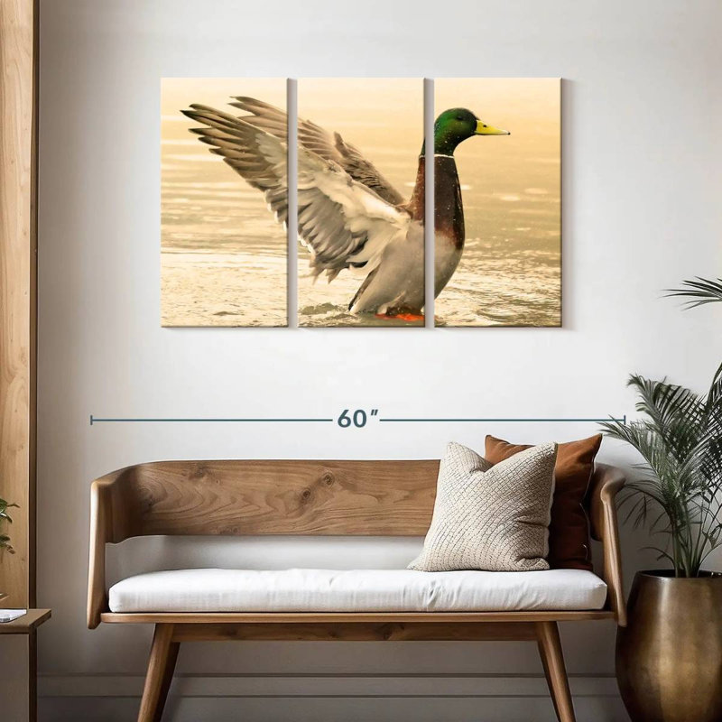 Canard colvert majestueux Brampt, H 28 po x l 45 po