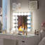 Miroir de maquillage avec ampoules à intensité variable et fixation murale Bluetooth-1871705364