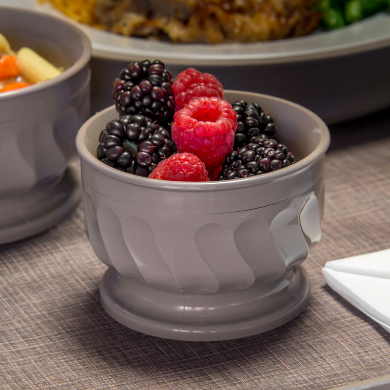 Carlisle Food Service Products Plastic Stainless Steel Fruit Bowl, Brown
