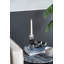 Porte-bougie effilé en verre noir et transparent - 2 po x 2 po x 8 po - noir, transparent