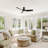 44"  DC Motor 3 - Blade LED Flush Mount Ceiling Fan with Remote Control and Light Kit Included-931946911