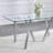 71-Inch Tempered Glass Dining Table With Sturdy Metal Legs-1504873756