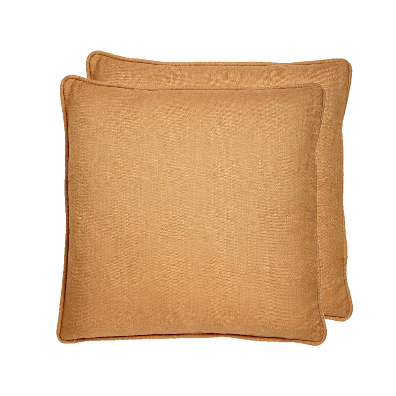 Seattle Solid Throw Pillow Cover And Insert - Set Of 2, Taupe, 24" x 24"