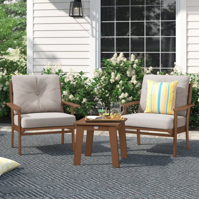 POLYWOOD x Sol 72 3-Piece Traditional Deep Seating Chair Set