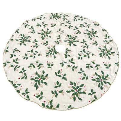 Jupe de sapin Lenox à motif de houx dispersé, multicolore - 132 cm (L) x 132 cm (l)
