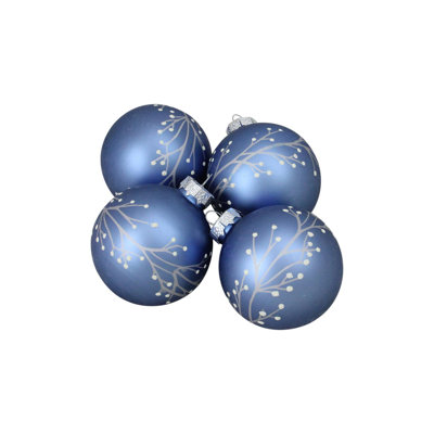 Matte Purple Glass Ball Christmas Ornaments