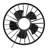 Cissline 20" Modern Waterproof Outdoor Ceiling Fan with Dimmable LED Light and Remote, Black-1468258871