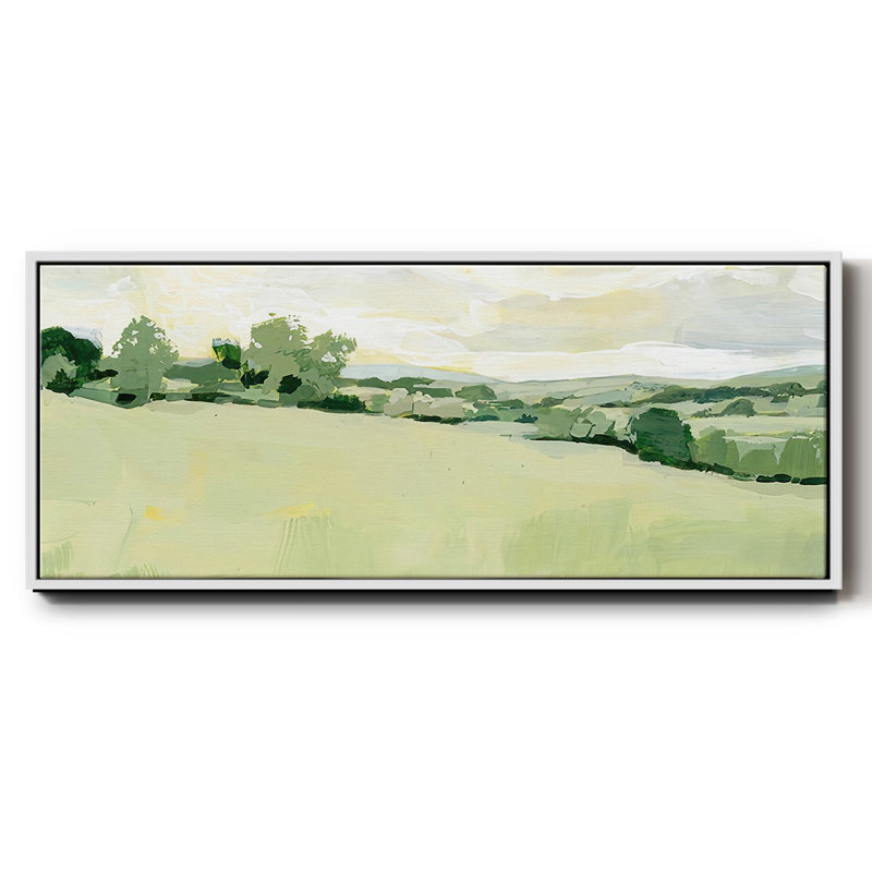 Pearly Pasture I - toile encadrée, H 20 po x l 50 po