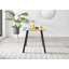 Scandinavian Style Glass and Metal Leg Square Dining Table Set - 4 Modern Velvet Dining Chairs-90847068