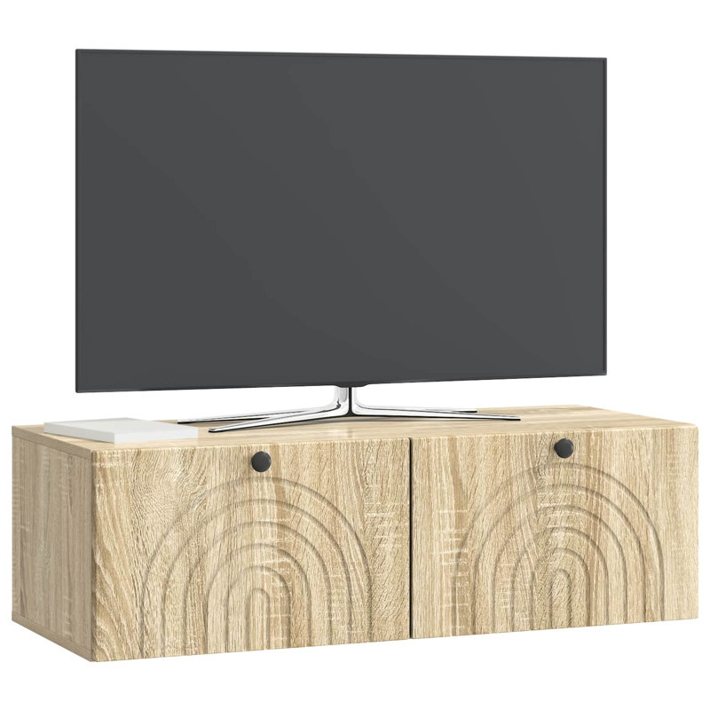 Unfinished TV Stand, Sonoma Oak, 30cm H x 98cm L x 41cm W