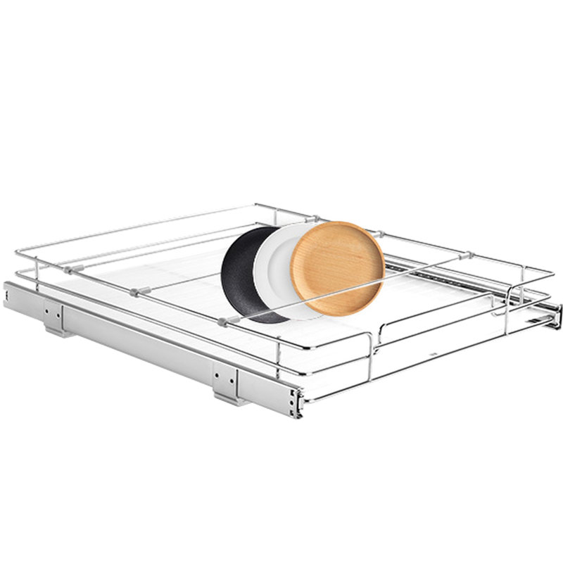 Organisateur de placard coulissant, pour la maison, tiroirs à roulettes en acier, installation facile en 4 étapes, pour un rangement esthétique, étagères coulissantes pour garde-manger, installation à gauche ou à droite, structure