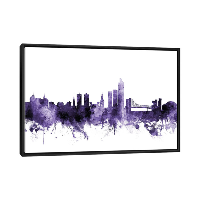 « oslo, norvège horizon » par michael tompsett, impression sur toile tendue, H 18 po x l 26 po x P 1,5 po, Pas de tapis