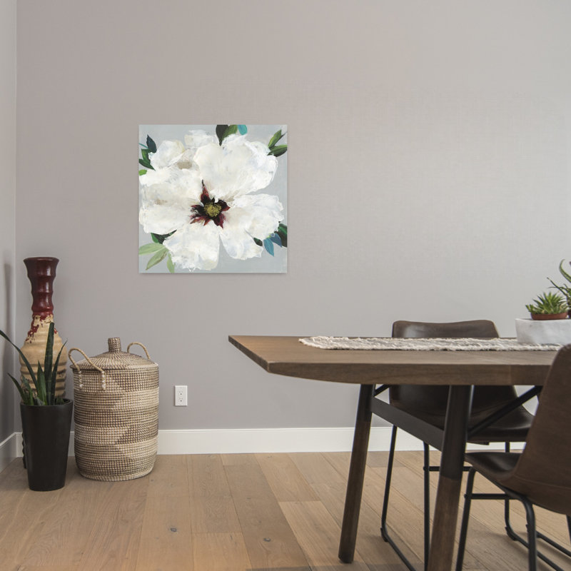 Lush Petals Contemporary Delicate Elegant Flower Nature Art, H 24 po x l 24 po