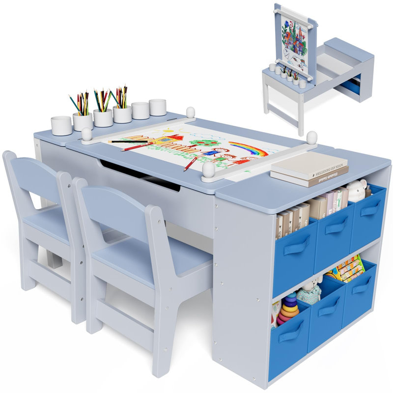 2 -Person Dining Set, Blue‑Gray