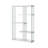 Hulo Accent Bookshelf, Zig Zag Design, 59 Inch, Clear Glass, White