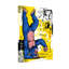 Animaux, singe bleu, muscles flexibles, fond jaune-511902149