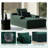66.1" Upholstered Corduroy Chaise Lounge Chair，Plush Sleeper Chair with Throw Pillows & Cup Holder, Indoor Sofa Bed with Armrest - No Assembly Required-587811118