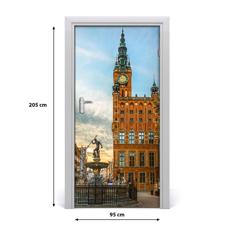 Gdansk Poland Door Decal, 205cm H x 95cm W