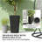 Modern Design Stackable Tapered Planters,Set Of 3 Outdoor Planters-961043010