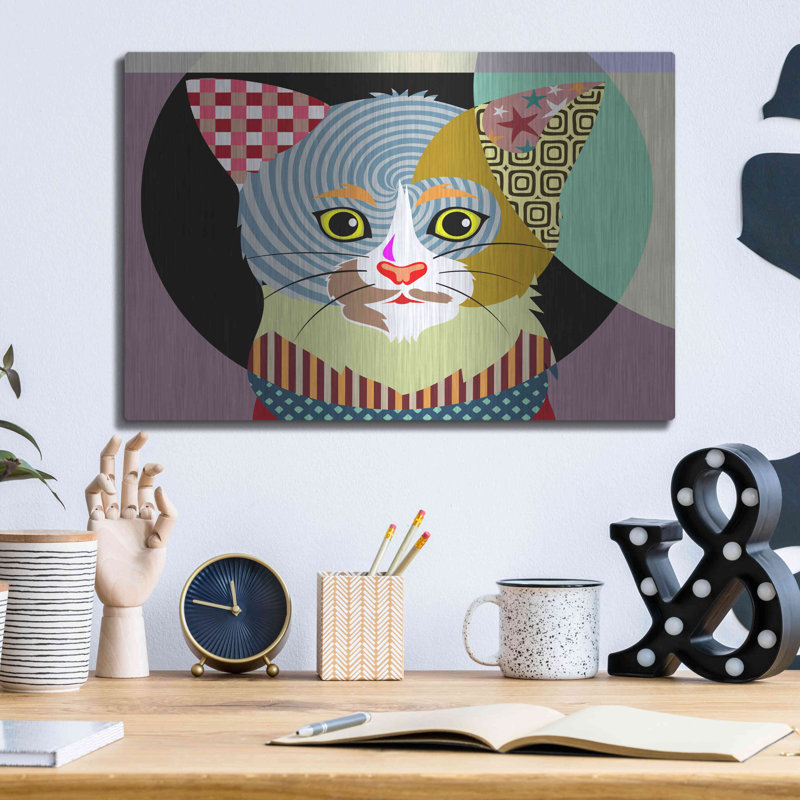 «Spectrum Cat» par Lanre Adefioyue, H 12 po x l 16 po