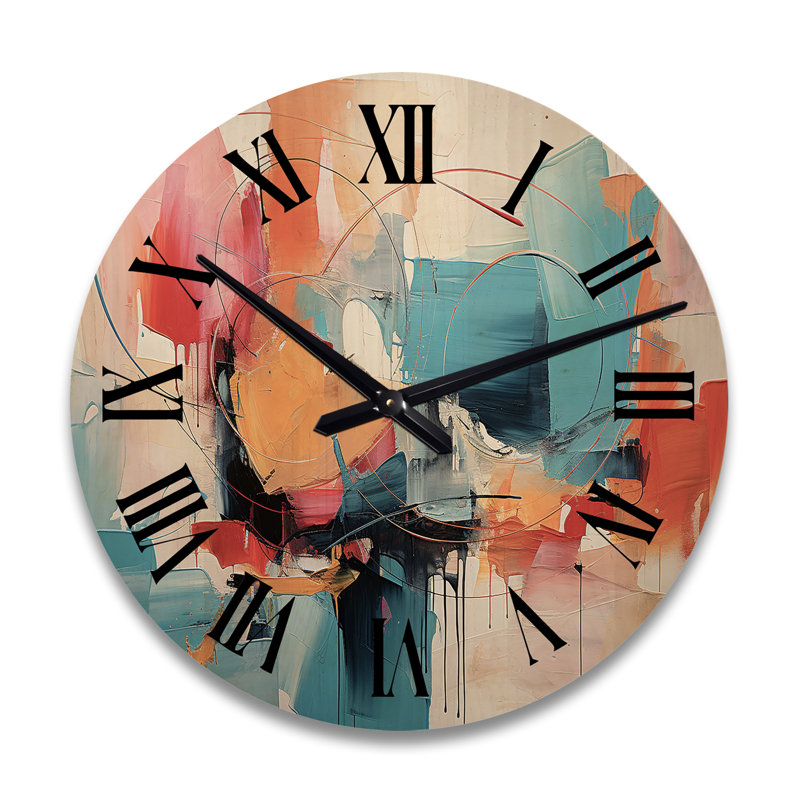 Horloge murale V bois, Grand