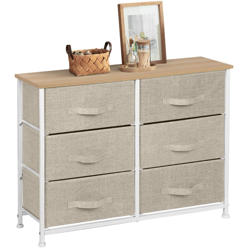 Flickinger Iron 6 - Drawer Chest of Drawers, Biege
