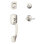 Greenwich Handleset with Single Cylinder Deadbolt and Sacramento Door Lever and Rosette