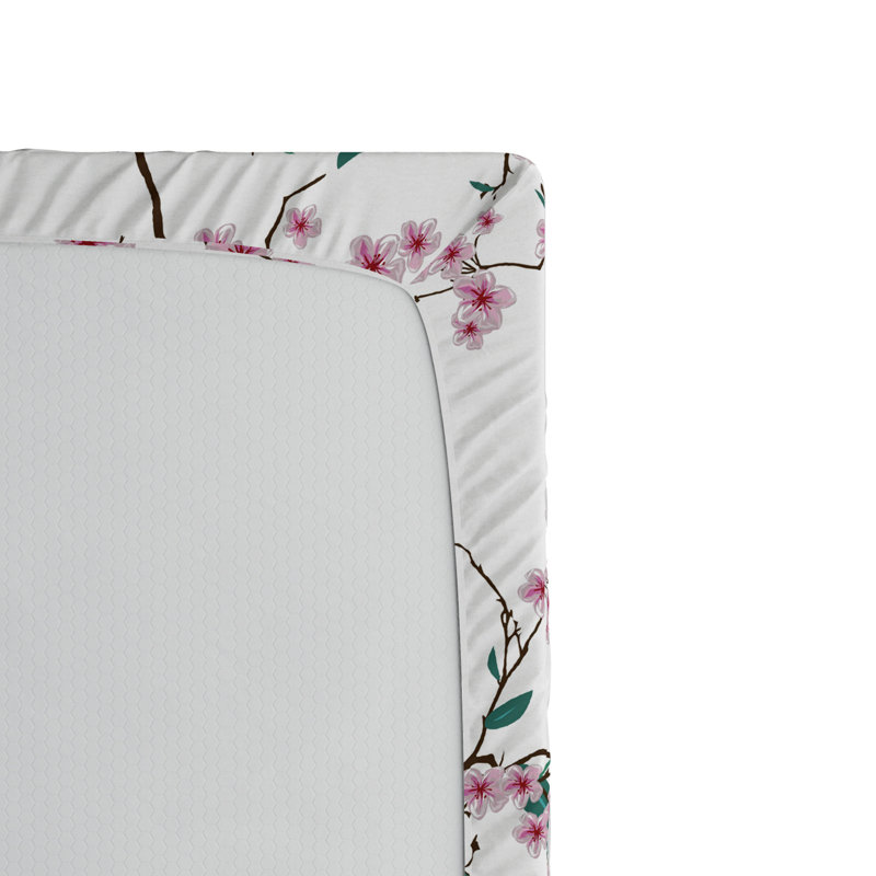 Microfiber Flower Fitted Sheet, Twin XL Fitted Sheet, Flower 3