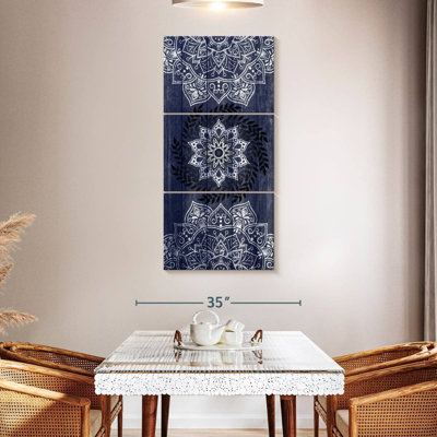 Mandalas On Rustic Blue